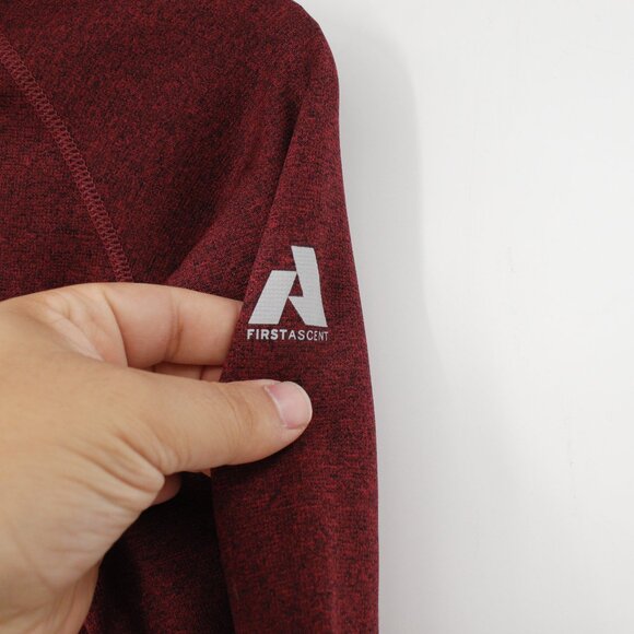 Eddie bauer sweatshirt Women's xs first ascent Burgundy 1/4 zip fleece pullover - Picture 3 of 12